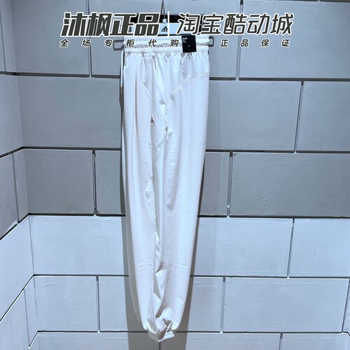 阿迪达斯透气梭织速干女束脚长裤