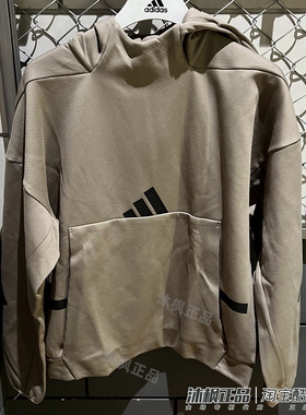 正品阿迪达斯ZNE卫衣男秋季针织运动宽松连帽套头衫JE3070 JE3071