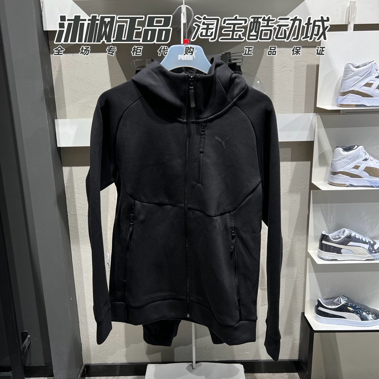 运动休闲针织保暖防风连帽外套