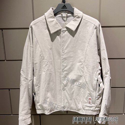 阿迪达斯男加绒运动休闲翻领夹克