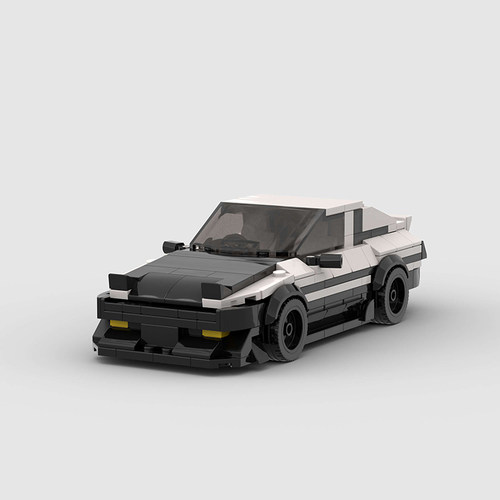 丰田AE86头文字D跑车拼装积木