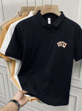 夏季新款男士短袖T恤男式男装休闲翻领体恤POLO衫简约个性