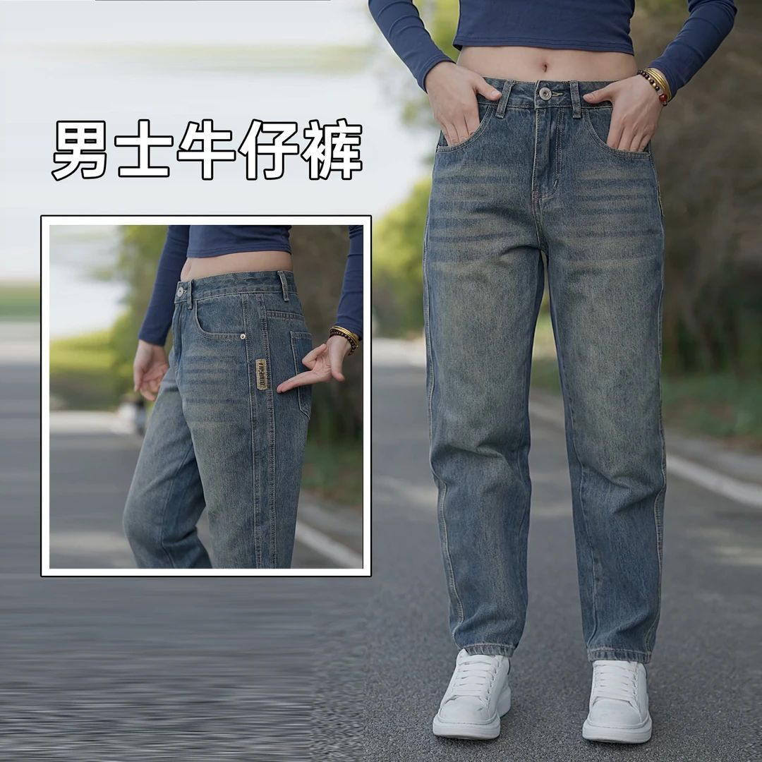 2026秋季新款爆款美式男士牛仔裤复古裤子直筒宽松休闲潮流大码