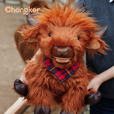 Chongker苏格兰高地牛仿真玩偶