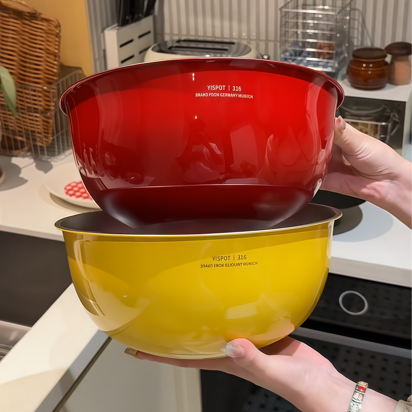 不锈钢洗菜盆沥水篮料理盆厨房家用和面盆凉拌烘焙沙拉盆2025新款,餐饮具,盆,淘宝优惠券,粉丝福利购,淘宝优惠卷