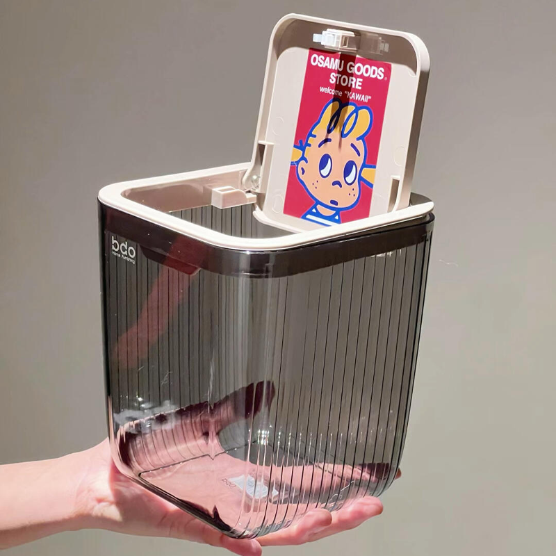 桌面收纳盒可爱带盖多功能杂物发饰整理筒办公桌按压式迷你垃圾桶,收纳整理,桌面收纳盒,淘宝优惠券,粉丝福利购,淘宝优惠卷