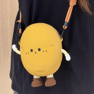 2025新款 土豆斜挎包通勤女式 迷你手机零钱包卡通小众设计单肩包