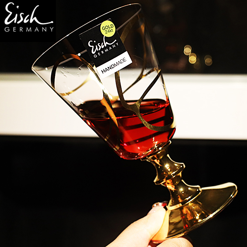Eusch水晶玻璃描金奢华红酒杯