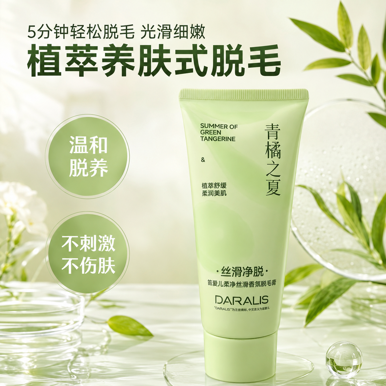 笛爱儿植萃温和脱毛膏脱手毛腿毛腋毛温和不留黑点男女