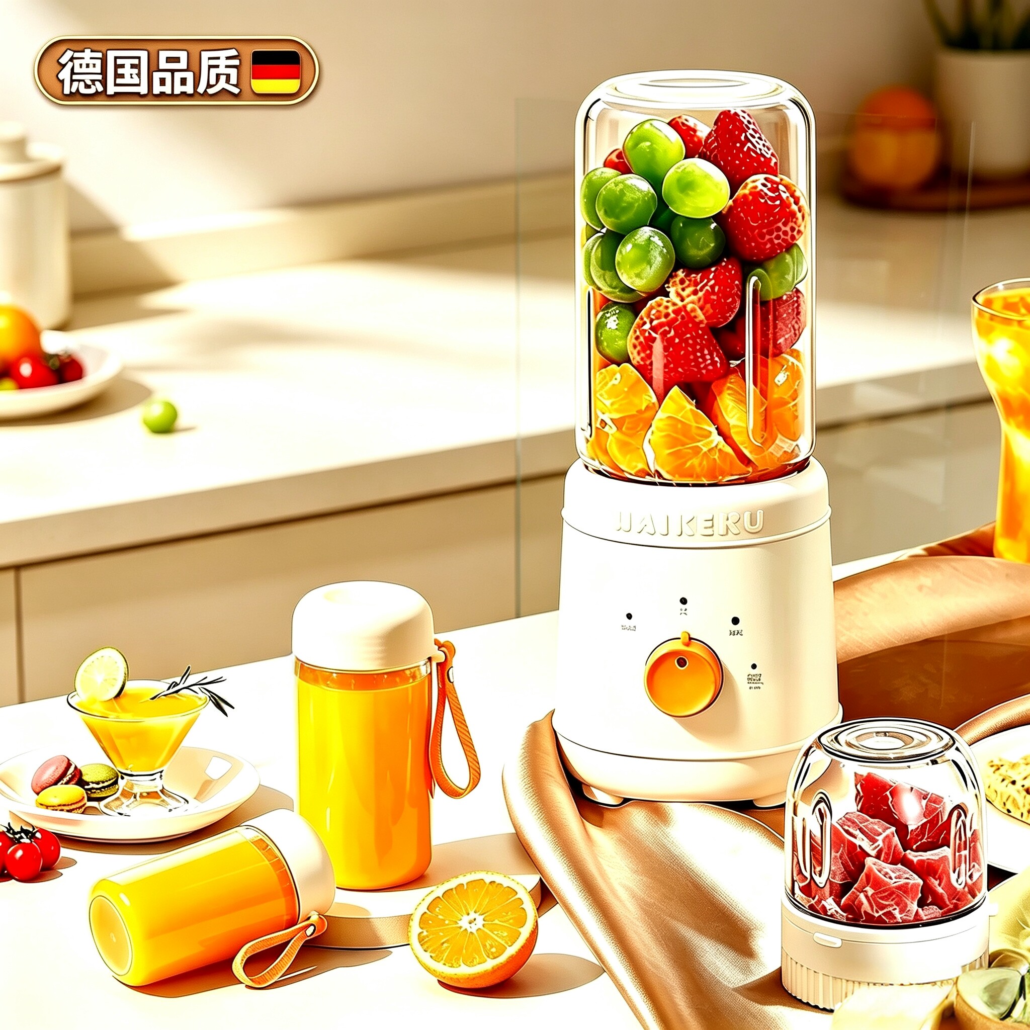 德国榨汁机家用玻璃榨汁杯2026新款小型可携式果汁机搅拌炸汁机