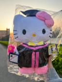 学士服HelloKitty毕业帽KT猫玩偶硕士服三丽鸥毛绒公仔毕业礼物