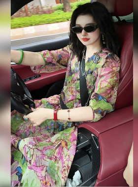 【Linda姐高端线】夏季新款洋气a字时尚印花连衣裙子AS5LYH1044