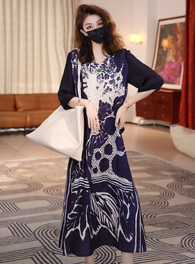 【Linda姐高端线】新款长裙时尚气质收腰宽松连衣裙子AS5LYH0594