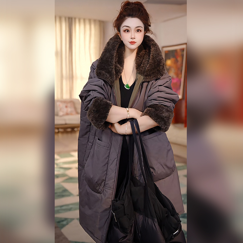 无品牌聚酯纤维中长款老钱风