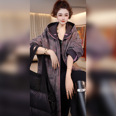 无品牌聚酯纤维中长款老钱风