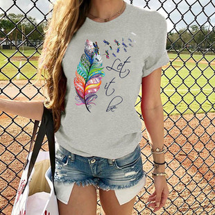 trend printing 2022 short new summer fashion sleeved shirt