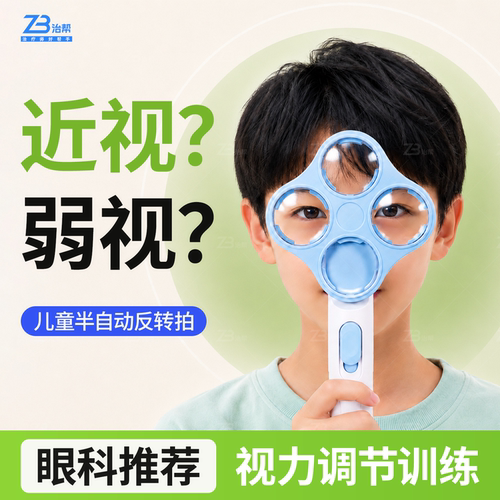 视力训练反转拍半自动儿童双面镜翻转拍近视远视弱视调节蝴蝶镜