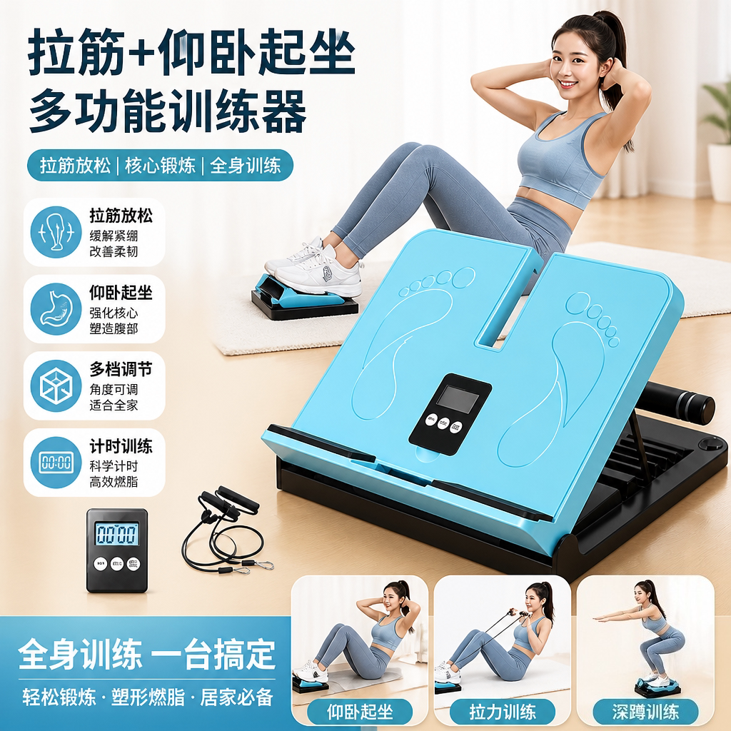 多功能计时斜板康复器材站立
