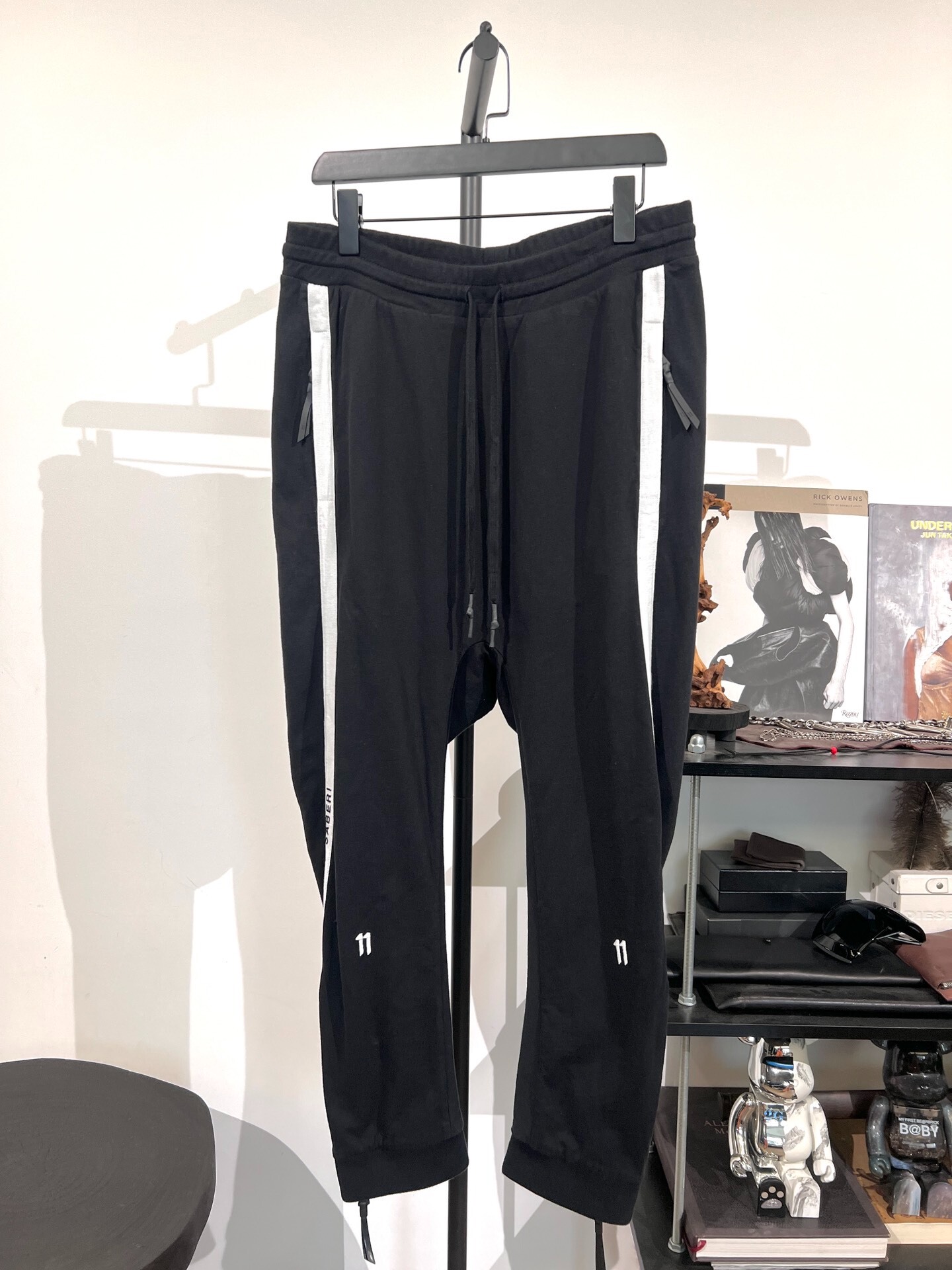 BBS 11 Embroidered Black Sweatpants
