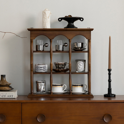 法式实木多宝格杯架格架