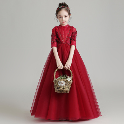 晚礼服女童网纱公主裙花童