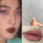 眉钉假贴鼻钉唇钉眉骨假钉银色唇珠贴脸音乐节化妆脸上小装 饰美甲