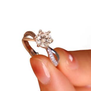 仿真结婚戒指一对莫桑假钻戒结婚婚礼仪式交换道具活口可调节婚戒