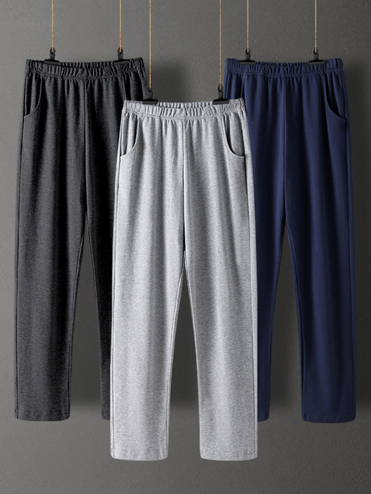 特价男士睡裤纯棉长裤春天居家裤薄款春秋外穿宽松全棉长款舒适棉