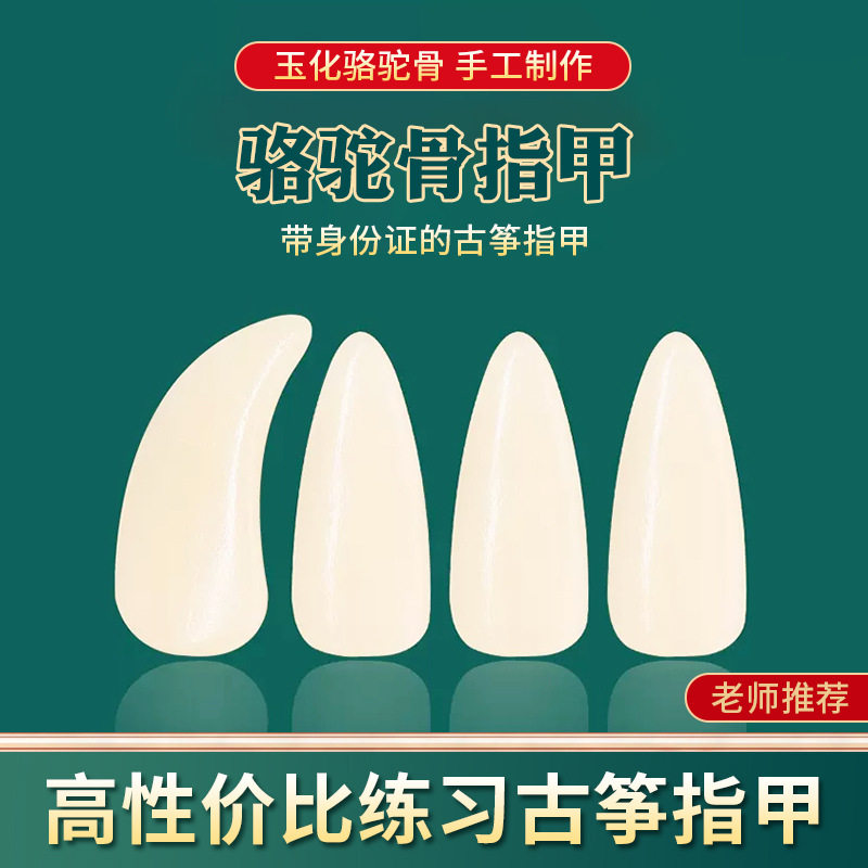 敦敦古筝｜古筝指甲骆驼骨温若妮同款 单双面弧传统款专业演奏级