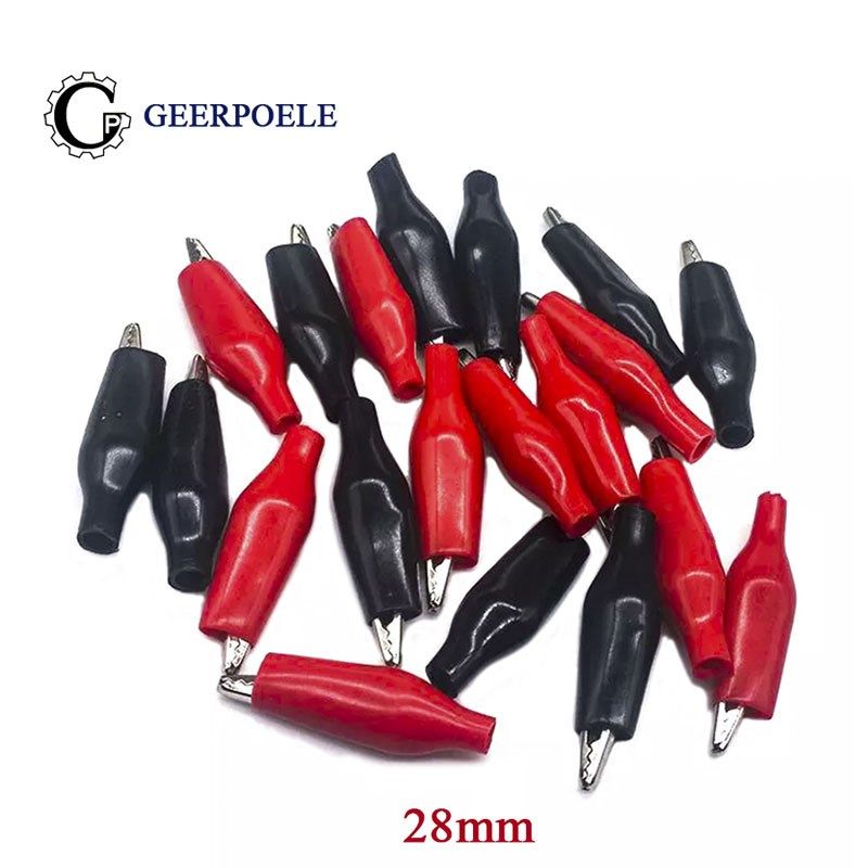 *20pcs/lot 28 mm metal alligator  crocodile clips electrical