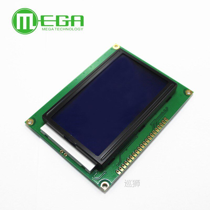 1pcs 12864 128x64 dots graphic blue/yellow green color backl