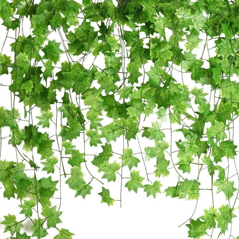 5ft artificial maple leaves hanging vines, fake ivy
