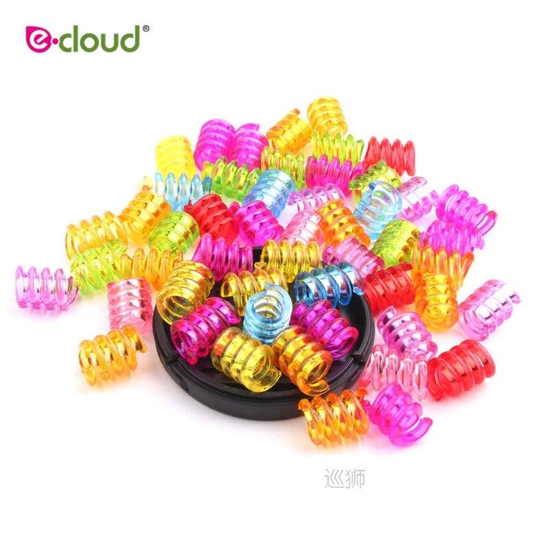 50pcs/bag acrylic mixed color dreadlock beads dread cuff bra
