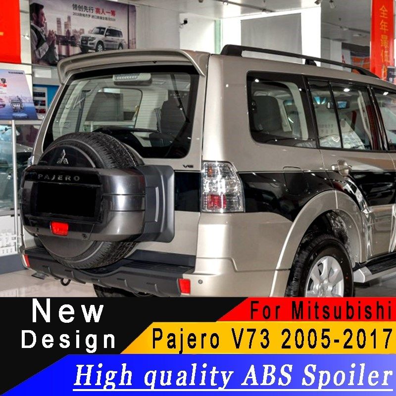 high quality abs spoiler for mitsubishi pajero v73 2005 to 2