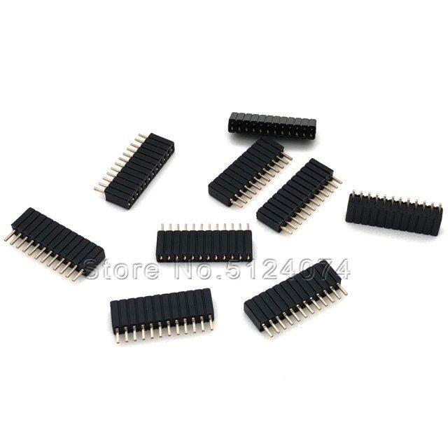 20pcs/lot single row 12pin female pin spacing 1.27mm row pin