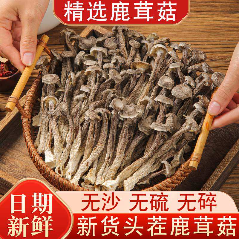 无干燥剂发货 高山鹿茸菇干货炒腊肉农家特产脆脆菇净重炖汤无熏