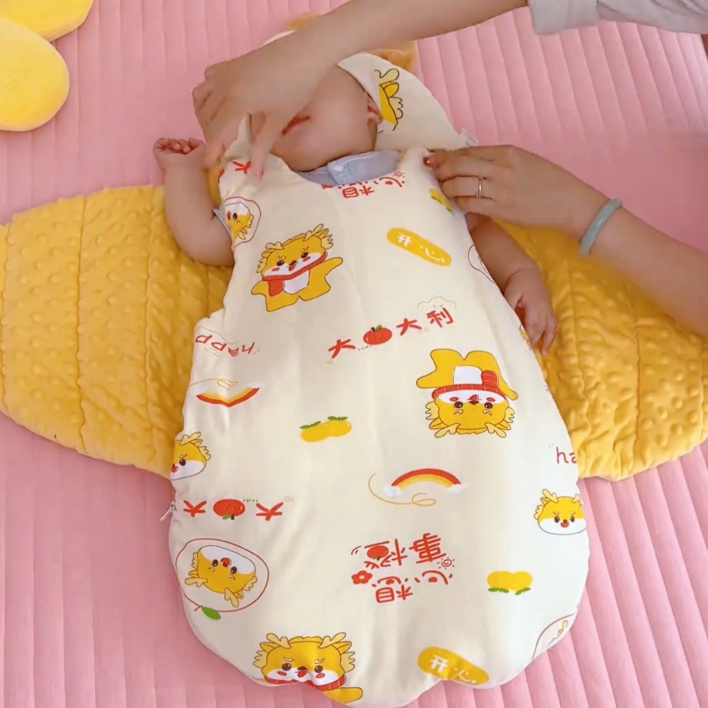 包被初生婴儿纯棉a类春夏新生宝宝专用四季款二合一体式两用睡袋