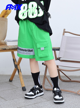 edo1一度旗下FMXoutlets山系中裤夏款工装裤男童个性清仓运动裤子