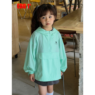 edo1一度童装outlets男女童户外套头风衣儿童森系运动潮流上衣