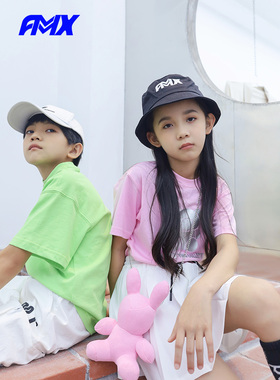 edo1一度旗下FMXoutlets儿童印花款t恤夏款圆领短袖上衣带配饰