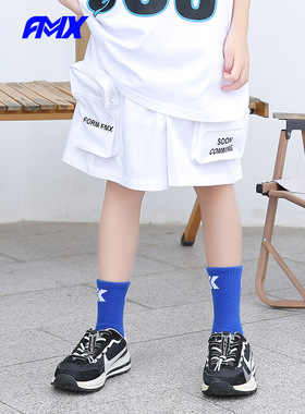 edo1一度旗下FMXoutlets工装裤童五分裤子男童夏款户外清仓运动裤