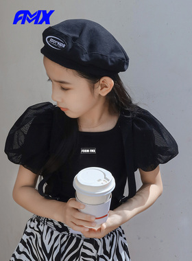 edo1一度旗下FMXoutlets泡泡袖t恤儿童韩系六一演出服童装夏上衣