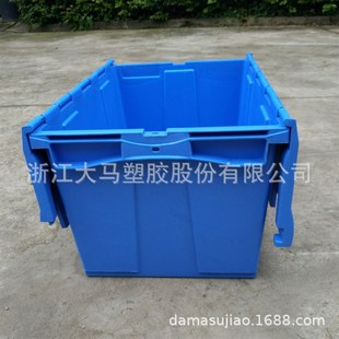 厂家直供 整理收纳 加厚塑料m带盖周转箱 物流运输箱物料箱斜插式