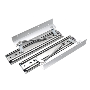 上升桌面延长导轨书桌加宽轨道折叠隐藏滑轨跳台升降五金配件加厚