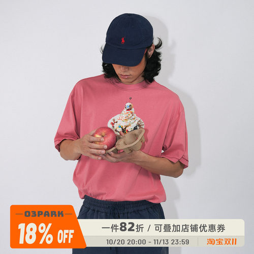 O3PARK奶油蛋糕短袖T恤