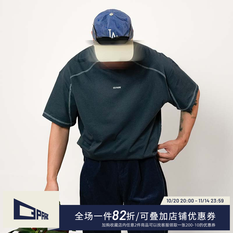 O3PARK解构撞色运动T恤