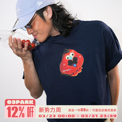 O3PARK纯棉宽松番茄战士T恤