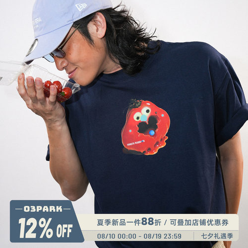 O3PARK纯棉宽松番茄战士T恤