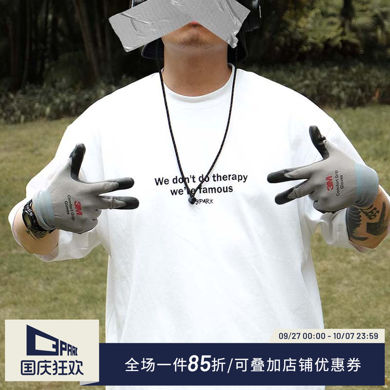 o3parkT恤美式重磅趣味印花短袖