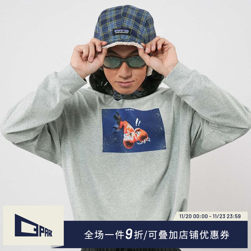 金鱼印花长袖T恤o3park